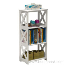 3 Tier Small Bookshelf Kids Open Shelves